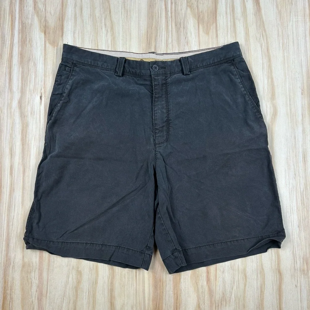 Tommy Bahama Shorts Mens 36 Dark Brown Tencel Blend Chino Short